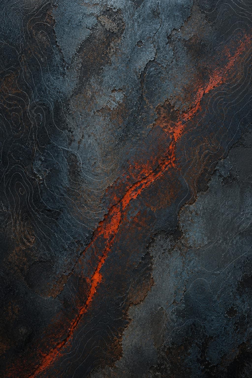 Oxidized material with risk-signal contour