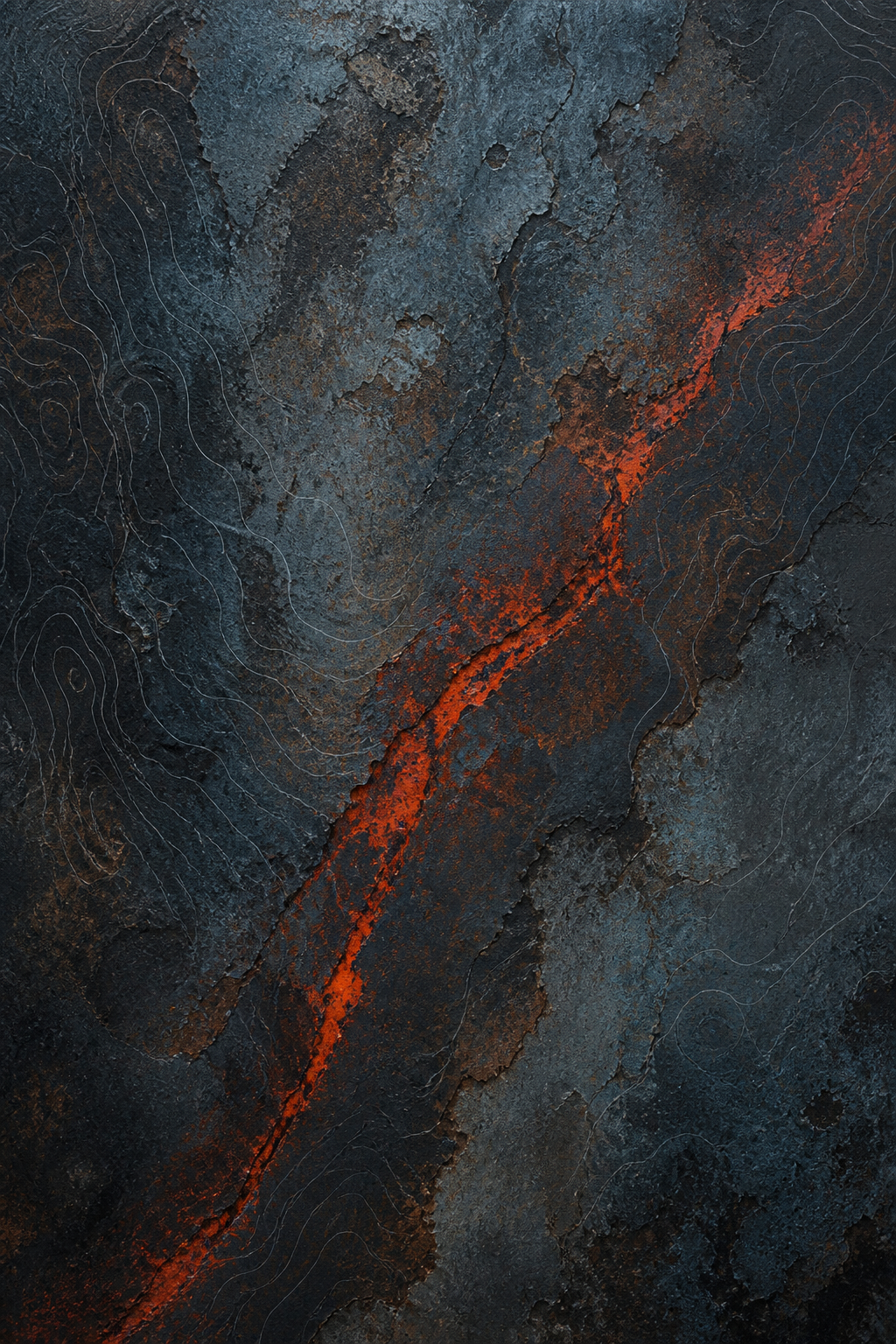 Oxidized material with risk-signal contour